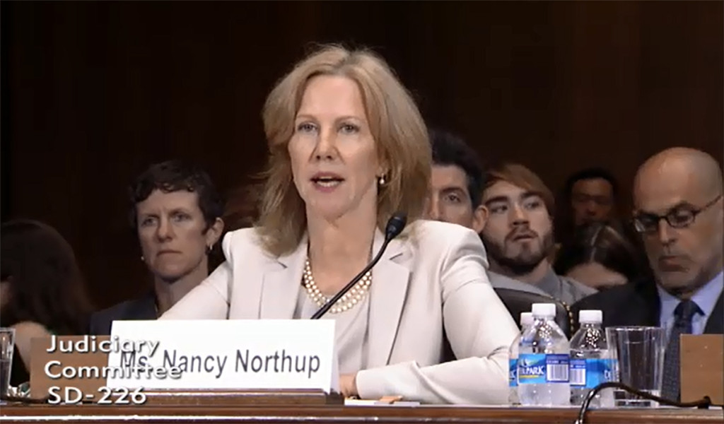 Nancy Northup testifies before Senate Judiciary Committee.